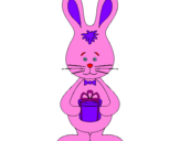 Coloring page Bunny painted byemelia