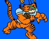 Coloring page Tiger player painted byhallovee