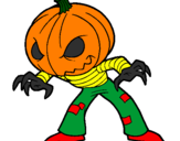 Coloring page Jack-o painted bycalabaza