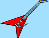 Coloring page Electric guitar II painted byko