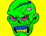 Coloring page Zombie painted bycatalina