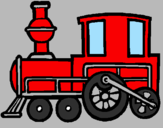 Coloring page Train painted bymb