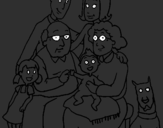 Coloring page Family  painted byqwertyuiopasdfghjklzxcvbn