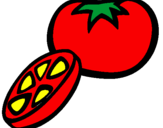 Coloring page Tomato painted byallys