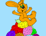 Coloring page Easter bunny painted byma%uFFFDrapaz