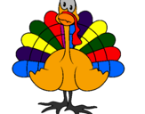 Coloring page Turkey painted bymimi
