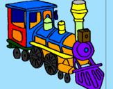 Coloring page Train painted byruth