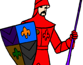 Coloring page Knight of the Court painted bygab