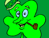 Coloring page Lucky clover painted byJUAN DAVID