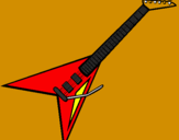 Coloring page Electric guitar II painted bysejael