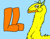 Coloring page Llama painted byleo