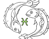 Coloring page Pisces painted byo2