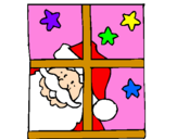 Coloring page Santa Claus painted byzozo