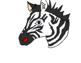 Coloring page Zebra II painted bypsabres