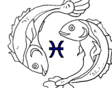 Coloring page Pisces painted byp6k