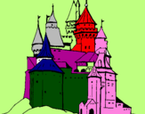 Coloring page Medieval castle painted byjamel