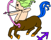 Coloring page Sagittarius painted byy