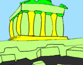Coloring page Parthenon painted byJUAN DAVID
