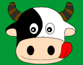 Coloring page Cow painted byJUAN DAVID