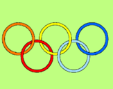 Coloring page Olympic rings painted byjuan david