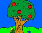 Coloring page Apple tree painted bysylvia