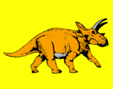 Coloring page Triceratops painted byLOUIS