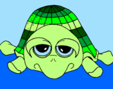 Coloring page Turtle painted byJUAN DAVID