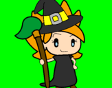 Coloring page Witch Turpentine painted byJUAN DAVID