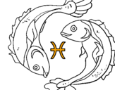 Coloring page Pisces painted byo26