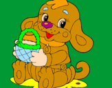 Coloring page Puppy IV painted byo7wp