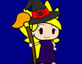 Coloring page Witch Turpentine painted bysejael