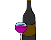 Coloring page Wine painted byVIRIDIANA