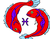 Coloring page Pisces painted byhhr