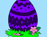 Coloring page Easter egg 2 painted bycaue 