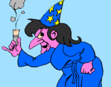 Coloring page Witch painted byAna