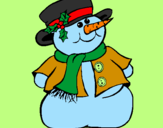 Coloring page Snowman II painted byJUAN DAVID