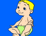 Coloring page Baby II painted byatila