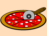 Coloring page Pizza painted bymattia