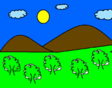 Coloring page Mountain 4  painted byarthur