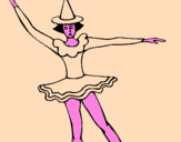 Coloring page Trapeze artist painted byAna