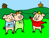 Coloring page Three little pigs 5 painted byJUAN DAVID