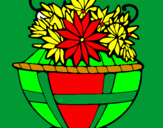 Coloring page Basket of flowers 11 painted byatila