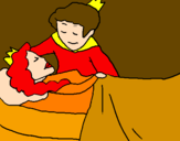 Coloring page Sleeping princess and prince painted byMADI524