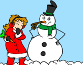 Coloring page Winter painted byshelby