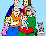 Coloring page Family  painted byatila
