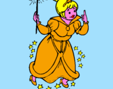 Coloring page Fairy godmother painted byAna