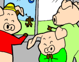 Coloring page Three little pigs 13 painted byJUAN DAVID