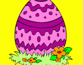 Coloring page Easter egg 2 painted byJUAN DAVID