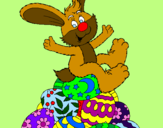 Coloring page Easter bunny painted byJUAN DAVID