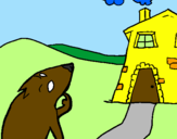 Coloring page Three little pigs 14 painted byJUAN DAVID
